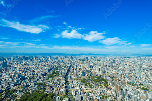 大阪 あべのハルカスからの眺望