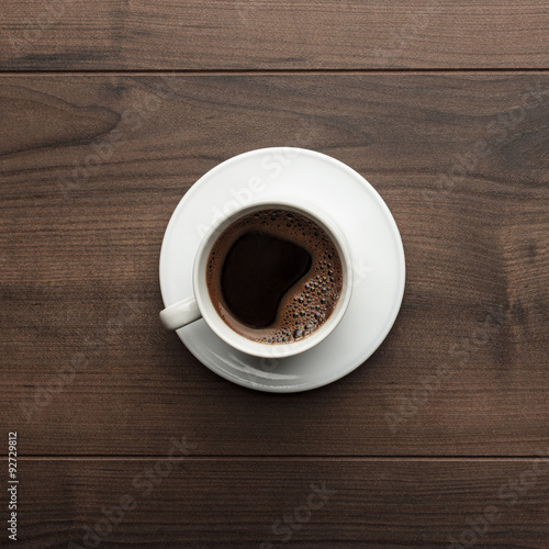 office table and cup of coffee