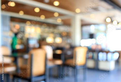 Blurred background   Customer at restaurant blur background with