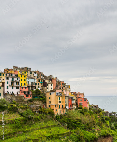 Beautiful landscape of Cinque Terre village, Corniglia, Italy.