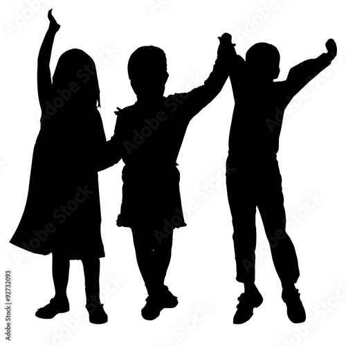 Vector siblings silhouette.
