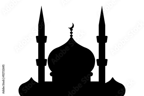 Vector silhouette of a mosque.