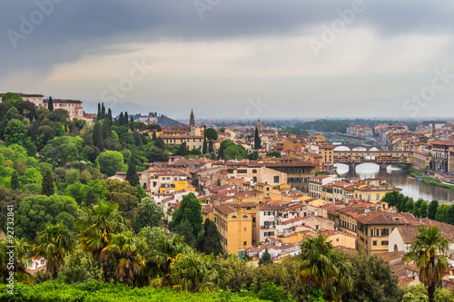 Panoramic view from Piazzale Michelangelo in Florence - Italy