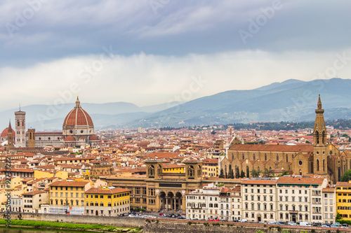 Panoramic view from Piazzale Michelangelo in Florence - Italy