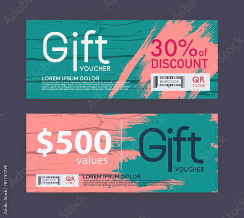 vintage vector gift voucher template.