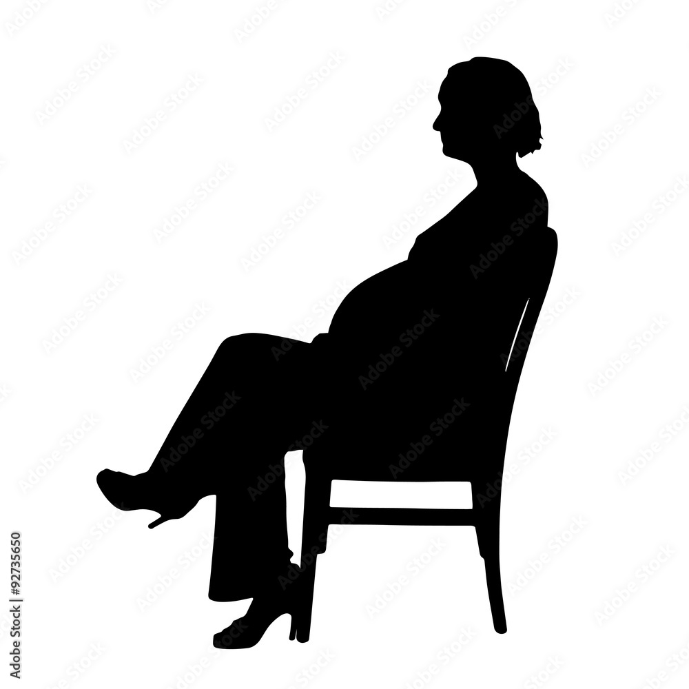 Vector silhouette of a pregnant woman. Vector silhouette of a pregnant woman.