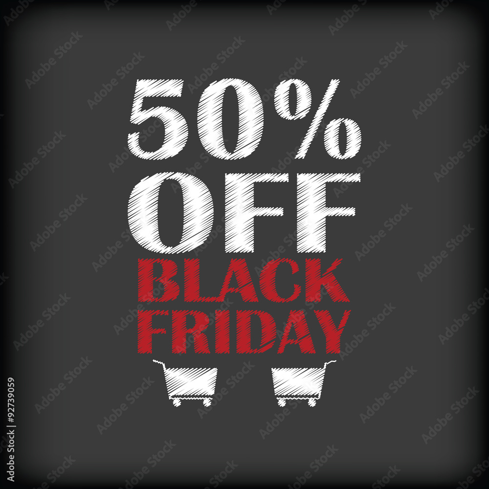 Fototapeta premium Black friday