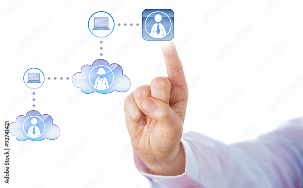 Hand Contacting A Subcontractor Via A Contractor Hand Contacting A Subcontractor Via A Contractor