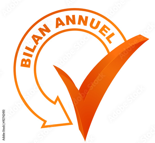 bilan annuel sur symbole validé orange