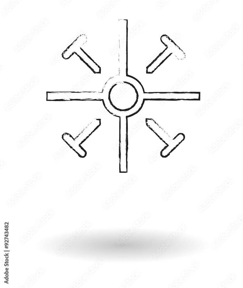 Cross crosslet vector illustration. Heraldic or Mission cross is a symbol for world evangelism of the Gospel Cross crosslet vector illustration. Heraldic or Mission cross is a symbol for world evangelism of the Gospel
