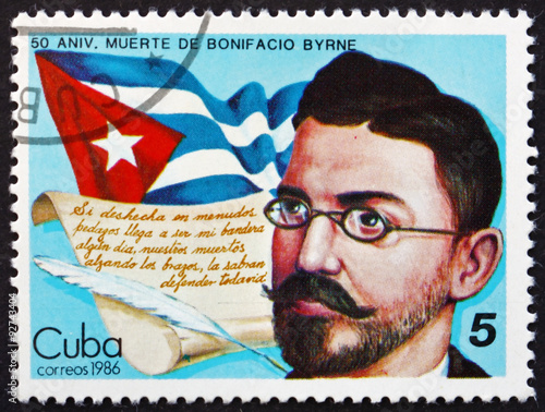 Postage stamp Cuba 1986 Bonifacio Byrne, Cuban Poet photo