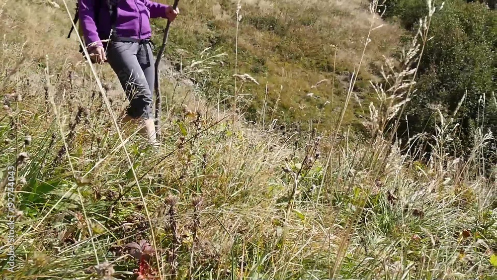 a hiker walks in mountain
a hiker walks in mountain