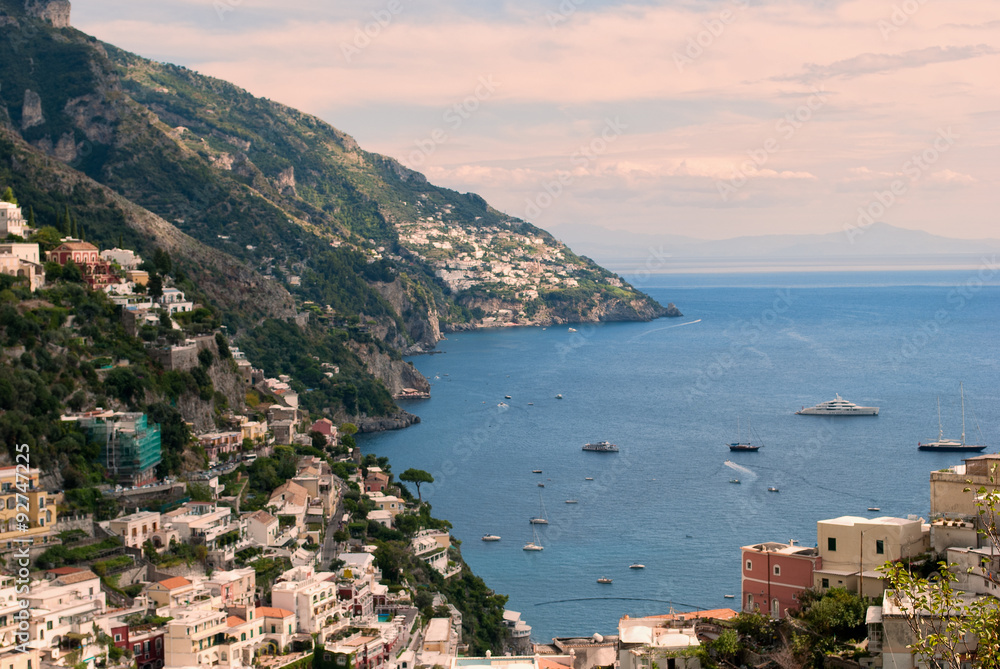 Positano village, from Amalfi Coast, Italy