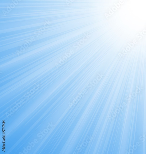 Abstract Blue Sky Background Sun Rays