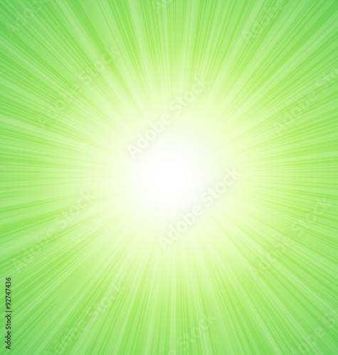 Abstract Green Sunshine Background