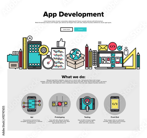 App development flat line web graphics
