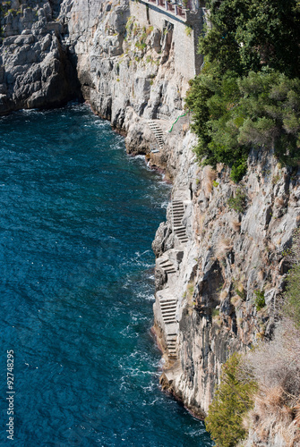 Stone staircase on the rock