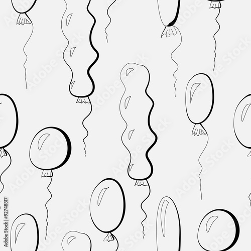 Seamless pattern with balloons.
