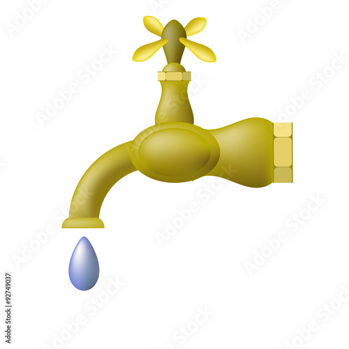 Water Tap and Blue Drop