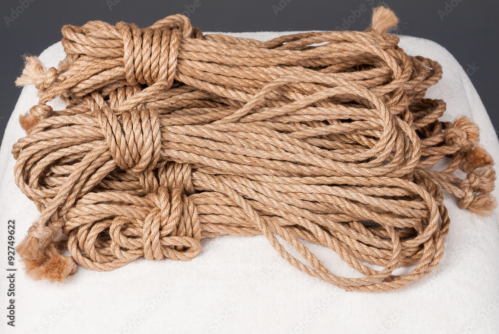 beige ropes for bondage