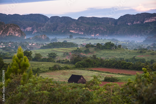 Photography Landscape of mogote in Vinales Valley in Cuba.