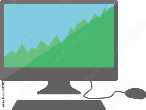 Computer Illustration (stock market gain) 02