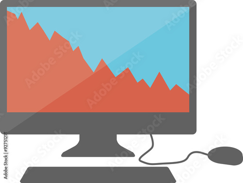 Computer Illustration (stock market loss) 02