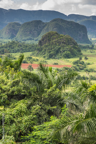 Photography Landscape of mogote in Vinales Valley in Cuba.