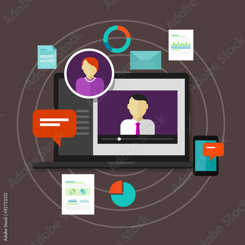 webinar online training education concept distance learning e