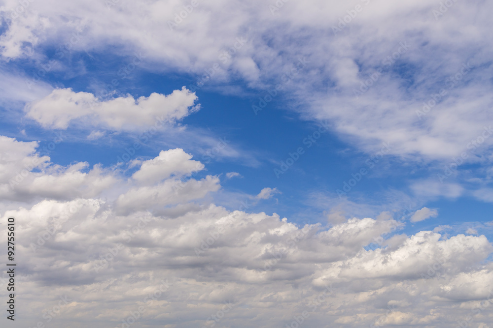 Obraz premium Blue sky with clouds background