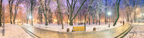 Canvas Print Mariinsky garden during inclement weather