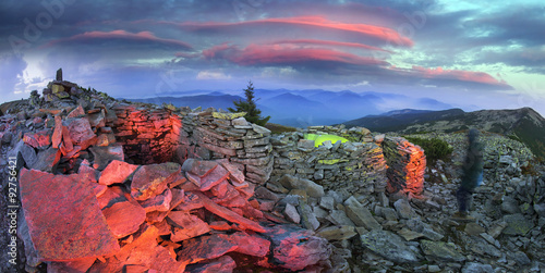 Fototapeta Naklejka Na Ścianę i Meble -  Overnight in the ancient trenches