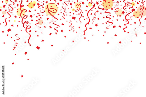 Red ribbons background