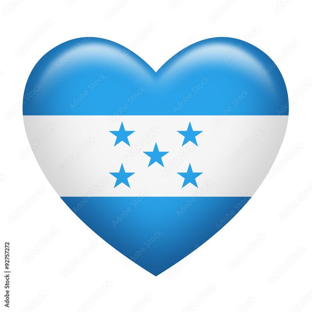 Honduras Insignia Heart Shape Honduras Insignia Heart Shape