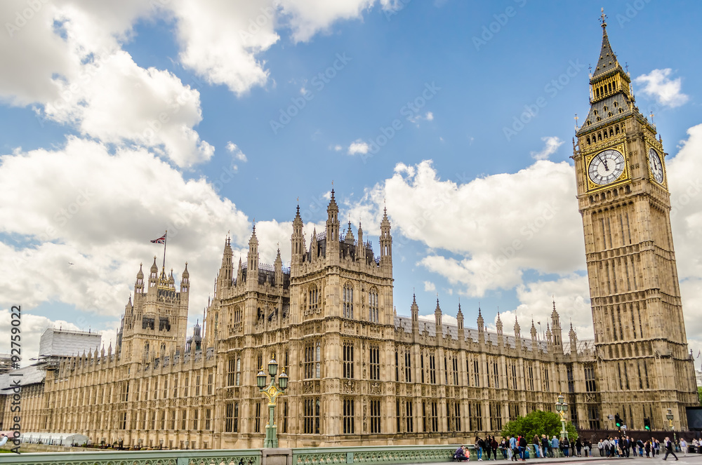 Palace of Westminster, Houses of Parliament, London, UK - obrazy, fototapety, plakaty 