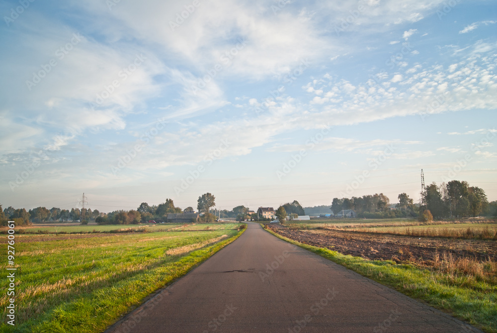 Naklejka premium droga do domu
