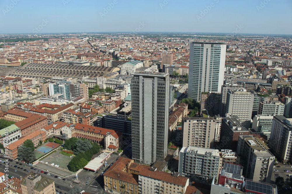 Panorama di Milano visto dal Palazzo della Regione Lombardia