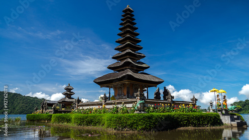 Ulun Danu temple complex at Lake Bratan in Bedugul, Bali, Indonesia.