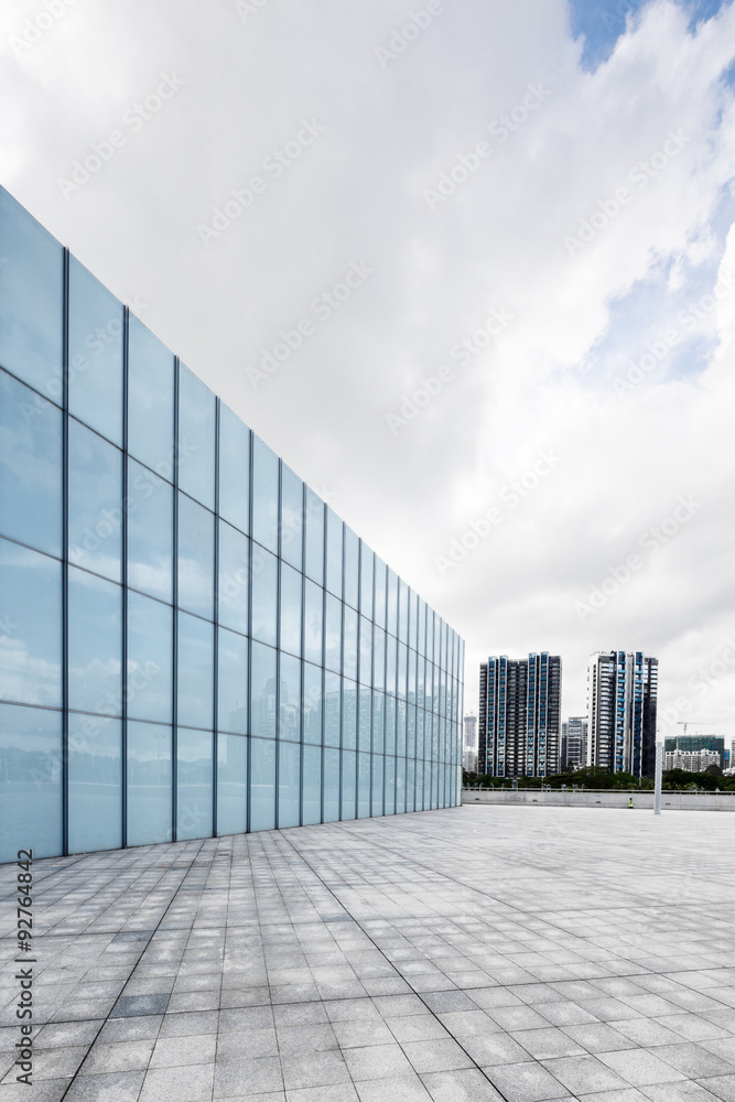 Fototapeta premium modern square and skyscrapers