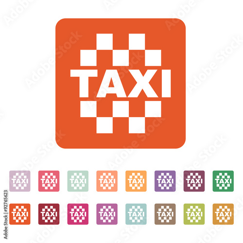 The taxi icon. Cab and taxicab symbol. Flat