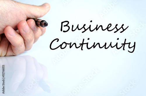 Business continuity text concept photo