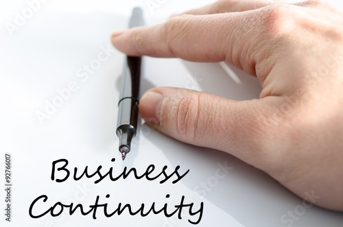 Business continuity text concept photo