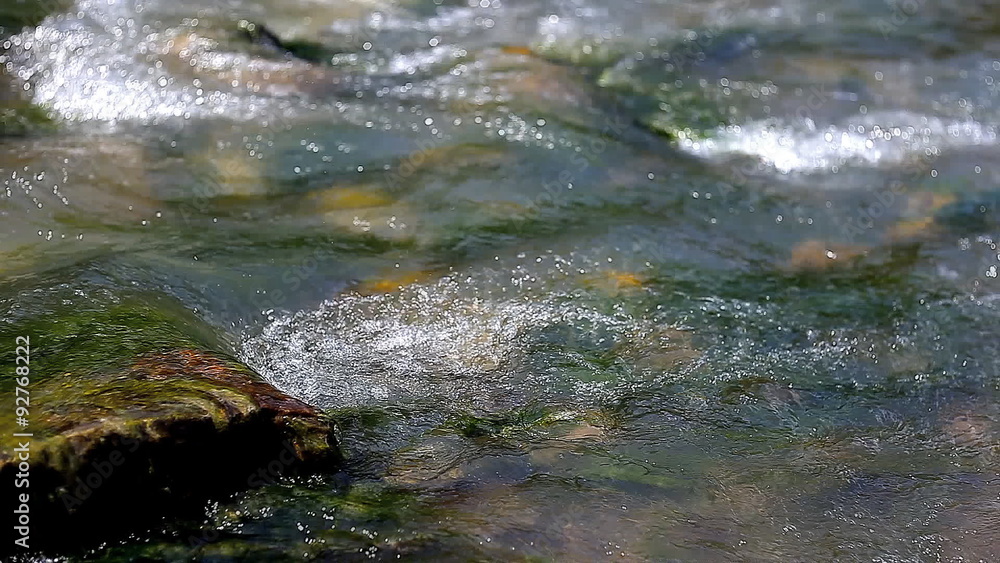 stream clear mountain river over rocks stream clear mountain river over rocks
