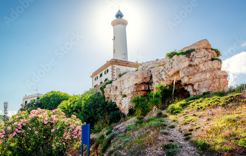 Faro de Botafoch lighthouse in the port of Ibiza town