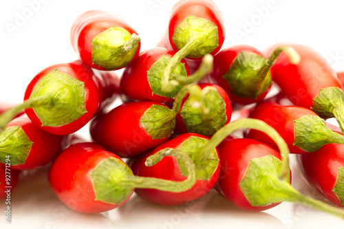 hot red chili pepper on white background