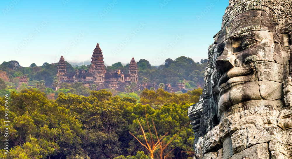 Fototapeta premium pomnik Świątynia Bayon, Angkor, Kambodża
