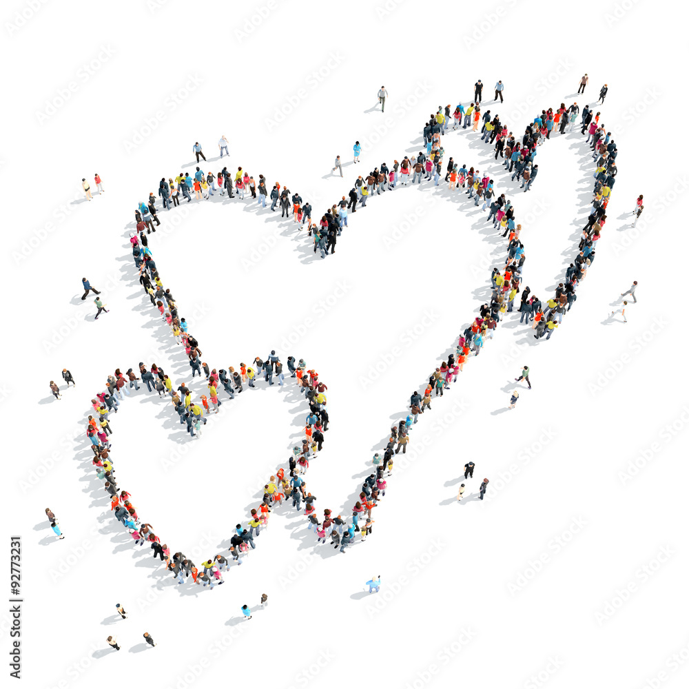 people shape heart cartoon people shape heart cartoon