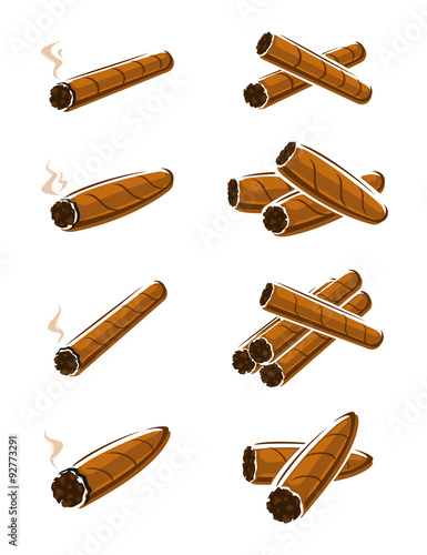 Cigars set. Vector