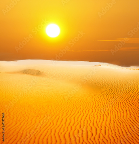 sand desert,sunset