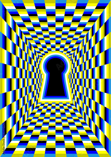 optical illusion with hole